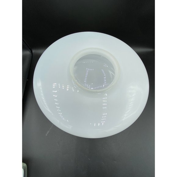 Vintage Art Deco White Glass Ceiling Globe, Light Shade Domed 11" Diameter - Picture 8 of 14